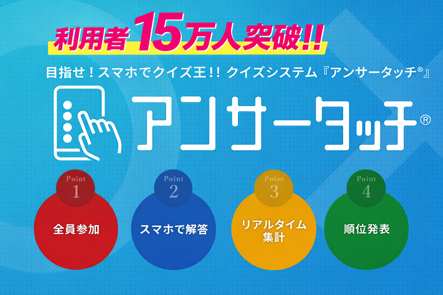 クイズ大会がすぐできるシステム アンサータッチ