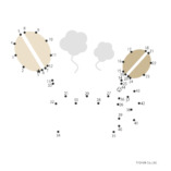 パズル　点つなぎパズル　点をつなぐとイラストが出てくる？ パズル問題画像 ホッとブレークタイムに欠かせないのは？