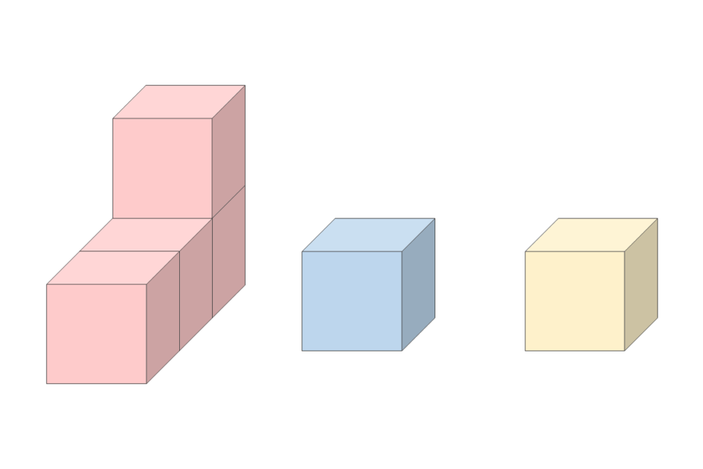積み木はいくつある？ 正解　1-1