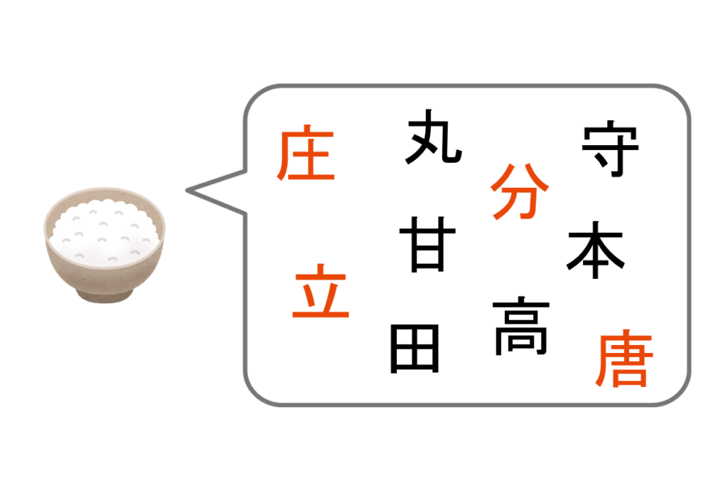 『米』と仲が良い漢字は？　答え