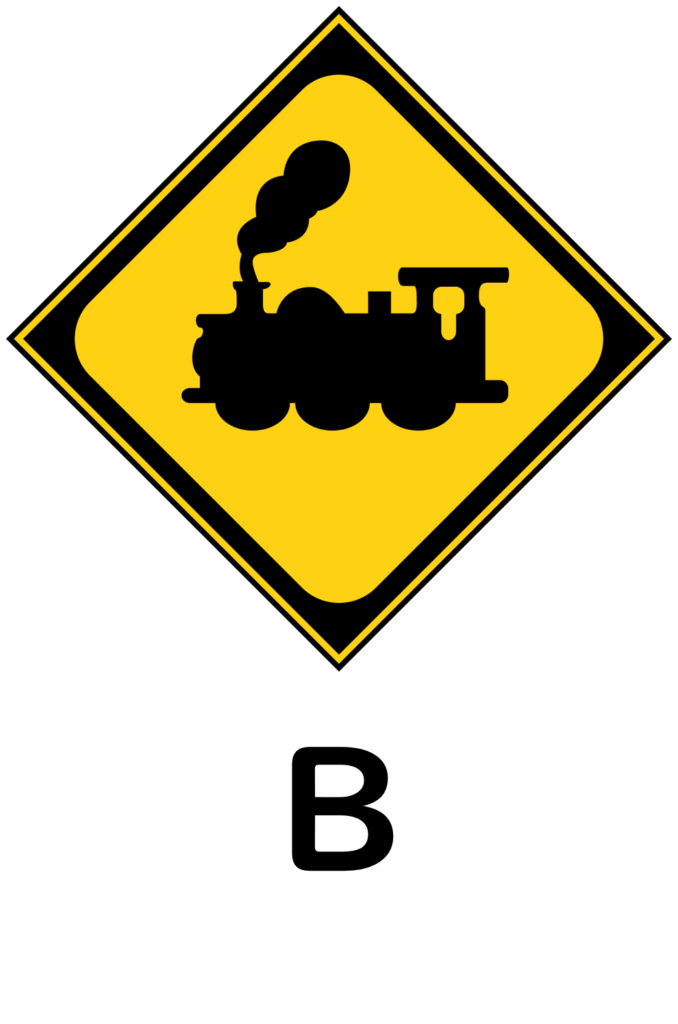 正しい「踏切ありの標識」はどれ? 正解