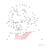 パズル　点つなぎパズル　点をつなぐと人物イラストが出てくる？ パズル　問題画像 ベートーベン