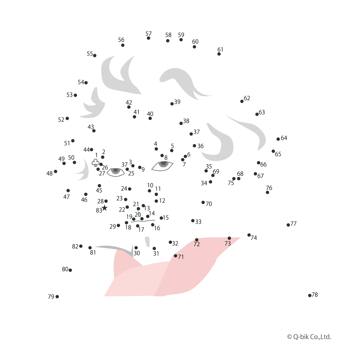 パズル 点つなぎパズル 点をつなぐと人物イラストが出てくる? パズル 問題画像 ベートーベン