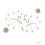 脳トレ　点つなぎパズル　点をつなぐと秋の味覚　おいしい栗！ パズル　答え画像 栗