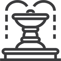 ウミガメのスープ（水平思考）　噴水のイラスト