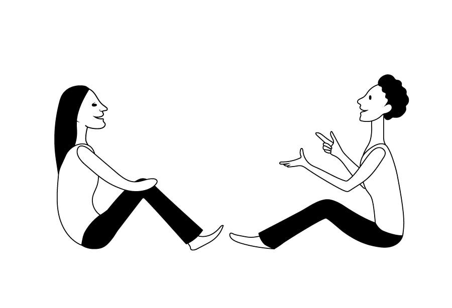 ウミガメのスープ（水平思考）　男女のイラスト