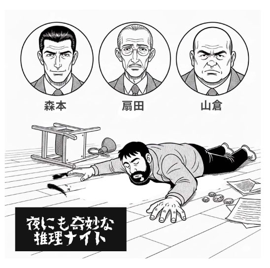 夜にも奇妙な推理ナイト　下北沢　推理クイズサンプル